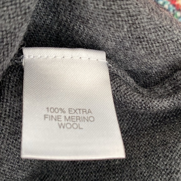 NWT Men’s Turnbury Extra Fine 100% Merino Wool Gray Sweater Vest Size Large. - Picture 6 of 6